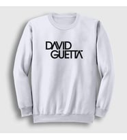 Presmono Unisex Beyaz Logo Müzik Dj David Guetta Sweatshirt 491302tt (Beyaz)