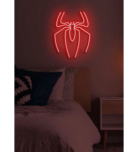 örümcek silüeti neon led (Kırmızı)