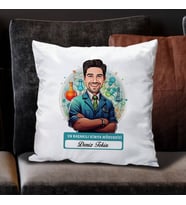 Kişiye Özel Hediye Karikatürlü En Başarılı Erkek Kimya Mühendisi Yastık
