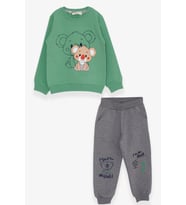Breeze Erkek Çocuk Eşofman Takımı Koala Baskılı 1-4 Yaş, Mint Yeşili