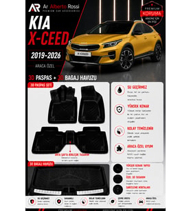 KIA X-CEED 2019-2026 Araca Özel 3D Paspas + 3D Bagaj Havuzu