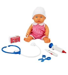 Dollz n More Bebelou The Doctor's Bebek Seti 32 Cm Pembe