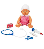 Dollz n More Bebelou The Doctor's Bebek Seti 32 Cm Pembe