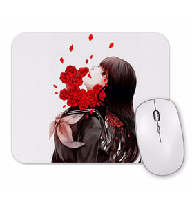 Girl Rose Mouse Pad