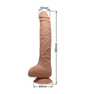 LilituShop 28 cm Titreşimli Gerçekçi Kalın Dildo Penis - Dic.k