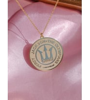 Minimalist Percy Jackson ve Olimposlular Kolye 925K Gümüş (Gold)