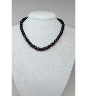 Onix (Oniks) Taşı Mat Kolye 8mm (Klipsli)