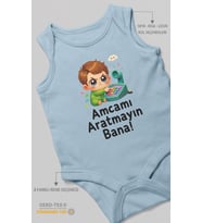 Amcamı Aratmayın Bana! Sıfır Kol Bebek Zıbını %100 Pamuk