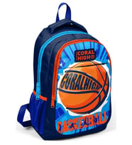 Coral High Lacivert Basketbol Desenli İlkokul ve Ortaokul Sırt Çantası Üç Bölmeli Erkek Çocuk