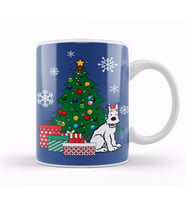 Snowy Around The Christmas Tree TinTin Kupa Bardak Porselen