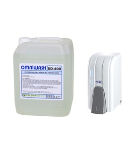 Omniwash SD-400 5000 ml Köpük El Sabunu ve 500 cc Dispenser Seti Beyaz