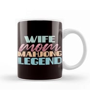 Wife Mom Mahjong Legend Mah-Jongg Player Solitaire Chinese Kupa Bardak Porselen
