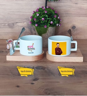 Drama Öğretmeni Kupa Bardak Ahşap Altlıklı Kısa Fotoğraflı Öğretmenler Günü Hediyesi