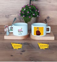 Drama Öğretmeni Kupa Bardak Ahşap Altlıklı Kısa Fotoğraflı Öğretmenler Günü Hediyesi