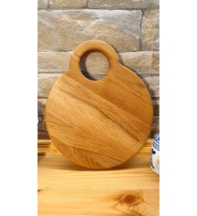 F&S WoodArt Meşe ağacı - doğal ahşap - Lüks - saplı -kesme -sunum - et - ekmek - doğrama tahtası
