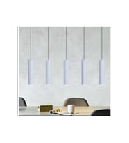 Mylights sıralı masaüstü beşli 5 li 120 cm mat beyaz gün ışığı led ampullü led avize masa üstü led s