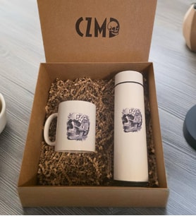 CZMD Anatomical Skull Thermal Duo Set – Sıcaklık Göstergeli Termos & Kupa