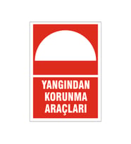 Yangından korunma araçları, isg uyarı levhası