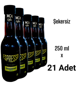 Mca Espresso Soğuk Kahve (Şekersiz) 250 ml x 21 adet