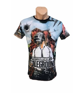 Dijital Baskı Pubg Palyer Gamer Tshirt (Krem)