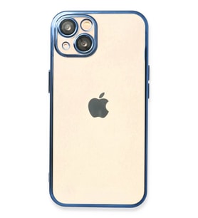 Newface Apple iPhone 14 Kılıf Razer Lensli Silikon - Açık Mavi