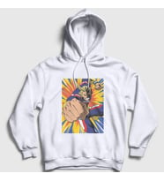 Presmono Unisex Beyaz All Might V2 Anime Boku No Hero Academia Kapüşonlu Sweatshirt 234181tt