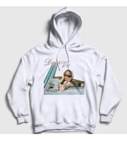 Presmono Unisex Beyaz Deja Vu Olivia Rodrigo Kapüşonlu Sweatshirt 553240tt
