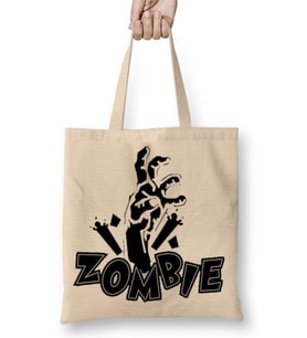 Zombie Zombıe Bez Çanta Uzun Saplı