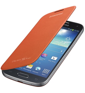 Galaxy S4 Mini i9190 ile Uyumlu Flip Cover Kılıf Turuncu EF-FI919BOEGWW
