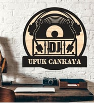 Kişiye Özel Dj Dısc Jockey Temalı Ahşap Duvar Tablo