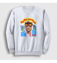 Presmono Unisex Beyaz Hey Nice Underwear Alf Sweatshirt 447480tt