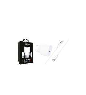 Auris 20W iPhone Hızlı Şarj Adaptörü + Type-C to Lightning Kablo Seti