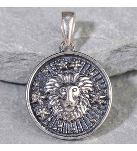 Gümüş Aslan Burç Kolye Ucu 925 Ayar Unisex Gümüş Aslan Burcu Kolye Ucu