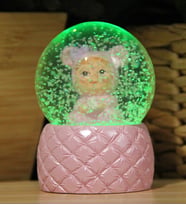 Bebek Işıklı Kar Küresi Pembe