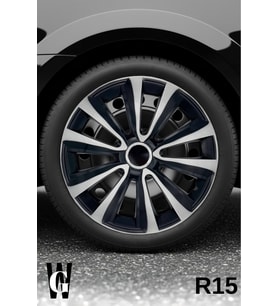 Mazda 323 15 İnç Jant Kapağı (4 ADET) Siyah Gri C121