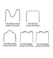 YATE10-500 Adet Set Plastik Kaynak Zımba Teli