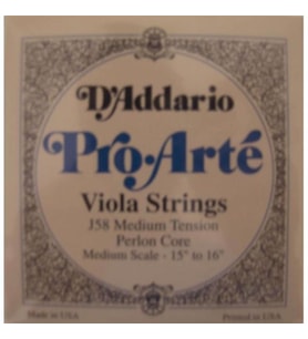 D'Addario J58 Viola Tel Seti, Pro-Arte, Scale Medium, Medium Tension
