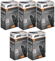 Only Evo Beyond Siyah Pudrasız Nitril Eldiven - Muayne İş Eldiveni - Large - 100'lü 5 Paket