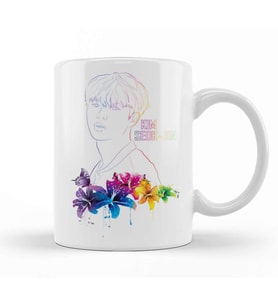 Bts Kim Seokjin Manga With Flowers Army Kpop Kupa Bardak Porselen