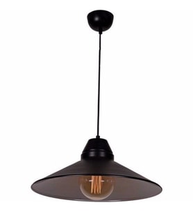 RİOLİGHT RETRO TEKLİ METAL SARKIT AVİZE (Siyah)