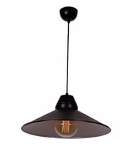 RİOLİGHT RETRO TEKLİ METAL SARKIT AVİZE (Siyah)