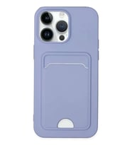 iPhone 14 Pro Kılıf Kelvin Kartvizitli Silikon - Lila