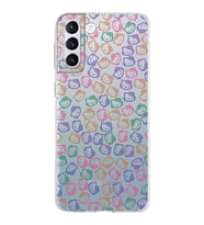 Samsung Galaxy S21 Plus Kapak Hello Kitty Tasarımlı Şeffaf Silikon Kılıf