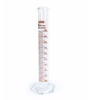 ACHEM 100ml Cam Mezür Uzun Form Kırmızı Skala