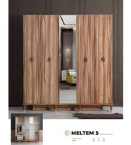 MELTEM MDF 5 KAPILI DOLAP (Ceviz)