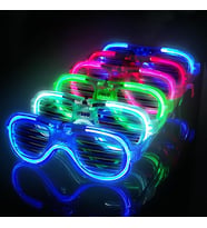 Glow Işıklı Panjur Parti Gözlüğü 12 Adet