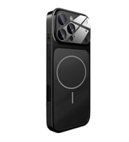 Xiaomi 17 Pro Max ile Uyumlu 17 G�r�n�ml� Magsafe Destekli Kablosuz ?arj �zellikli Kamera Lens Korumal? ??k Metal G�r�n�ml� Telefon K?l?f? (Siyah, Xiaomi 17 Pro Max)