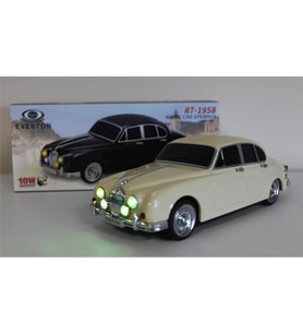 EVERTON RT-1958 Bej Arabalı Bluetooth Fm-Usb-Tf-Aux Şarjlı Nostaljik Radyo