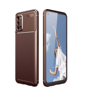 Oppo A52 Kılıf Esnek Soft Karbon Tasarım Legion Serisi (Kahverengi)