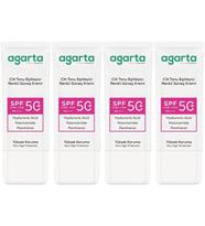 Agarta Cilt Tonu Eşitleyici Renkli Kapatıcı Etkili Spf+50 Faktör Güneş Kremi 50 ML (4 Lü Set)